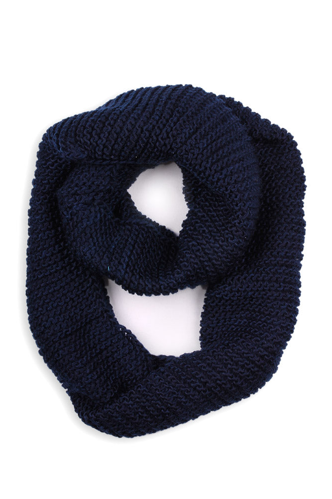 Navy infinity shop scarf