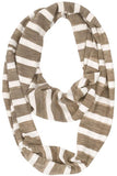 Andie Striped Loop Scarf Beige