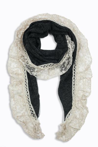 Scarves with lace deals edging