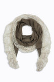 Aurelia Lace Trim Scarf Brown