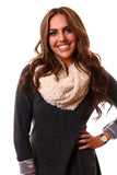 Carolee Infinity Scarf Beige With Model