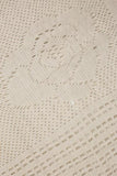 Catherine Floral Knit Poncho Beige