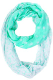 Charlotte Polka Dot Infinity Scarf Mint