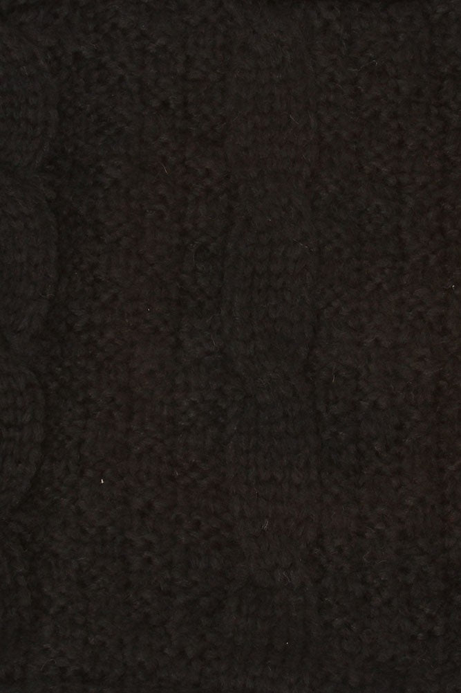 Elaina Cable Knit Circle Scarf Black