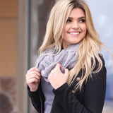 Kristy Infinity Scarf Grey With Model