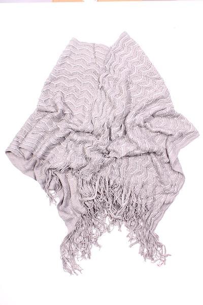 Kyra Glimmer Poncho Grey