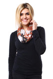 Layne Infinity Scarf Orange Multi With Model
