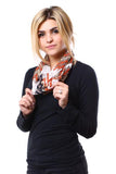 Layne Infinity Scarf Orange Multi With Model