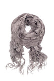 Lexie Furry Ruffle Scarf Brown