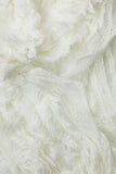 Lexie Furry Ruffle Scarf White