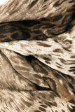 Markie Leopard Ombre Fringe Scarf Brown
