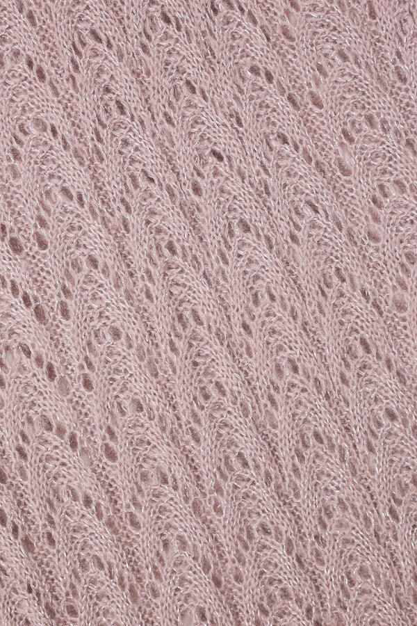 Melanie Metallic Loop Scarf Pink