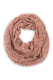 Piper Tweed Infinity Scarf Peach Multi