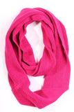 Robin Skinny Knit Infinity Scarf Pink