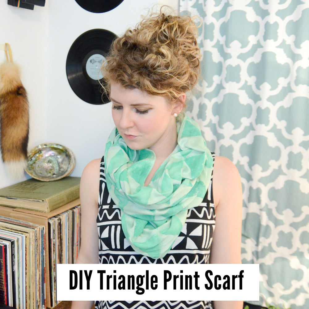 DIY Triangle Print Infinity Scarf