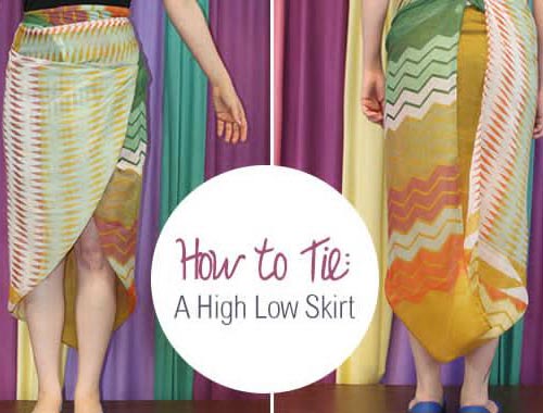 How to Tie a Scarf: High-Low Skirt