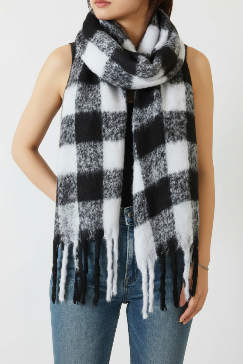 Justine Buffalo Plaid Flannel Scarf