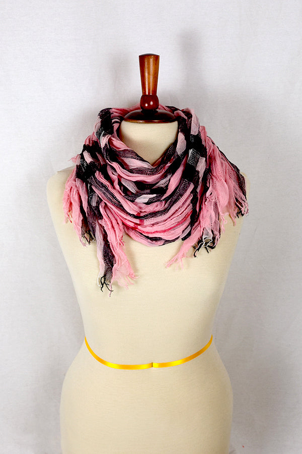 Addison Plaid Scarf Pink 