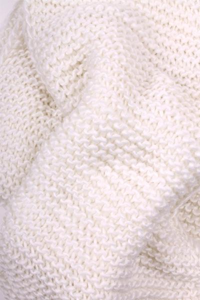 Alex Knit Infinity Scarf White