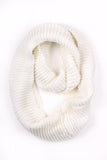 Alex Knit Infinity Scarf White