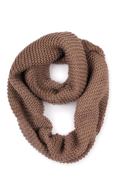 Alex Knit Infinity Scarf Taupe
