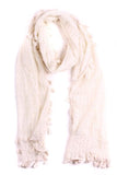 Alicia Tassel Scarf White