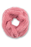 Amanda Chunky Knit Infinity Scarf Pink