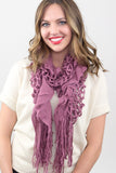 Anastasia Fringe Scarf Pink