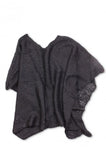 Angelina Sequined Poncho Black