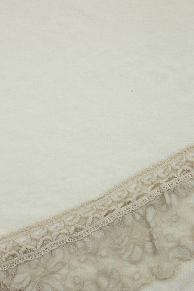 Aurelia Lace Trim Scarf Cream