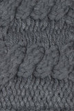 Beckham Cable Knit Headband Dark Grey