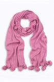 Blair Knit Pom Pom Scarf Pink