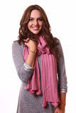 Blair Knit Pom Pom Scarf Pink