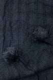 Blair Knit Pom Pom Scarf Black