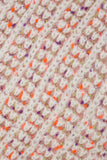 Blanche Colorful Crochet Infinity Scarf White