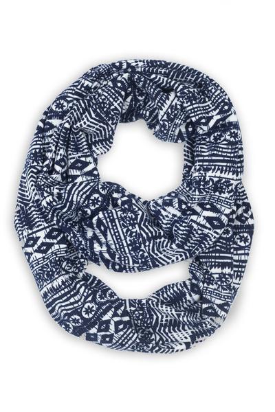 Candace Nordic Infinity Scarf Blue