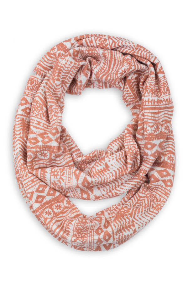 Candace Nordic Infinity Scarf Orange
