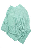 Catherine Floral Knit Poncho Mint Green