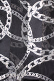 Chain Link Scarf Black