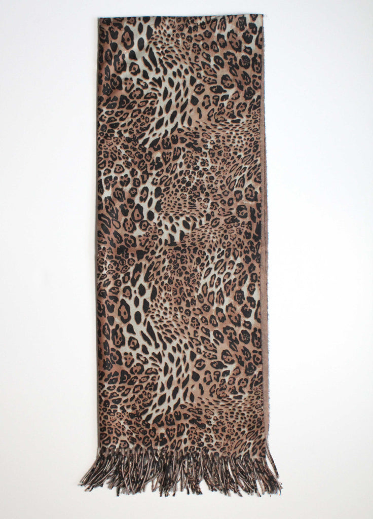 Cleo Leopard Print Scarf Pink