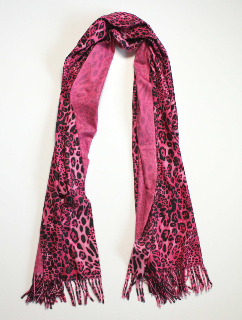 Cleo Leopard Print Scarf Pink