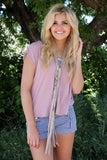 Cut Out Fringe Scarf