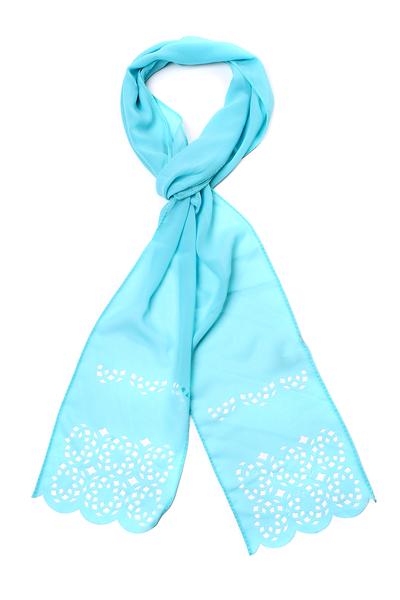 Cut It Out Scarf Turquoise