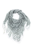 Delilah Textured Triangle Scarf Grey