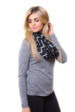 Echo Geo Print Scarf Black With Model