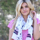 Frankie Anchor Scarf Black With Model