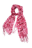 Giraffe Print Pashmina Pink