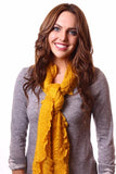 Jenny Neck Scarf Yellow With Model