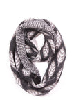 Jessica Leaf Infinity Scarf Black