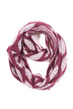 Jessica Leaf Infinity Scarf Burgundy